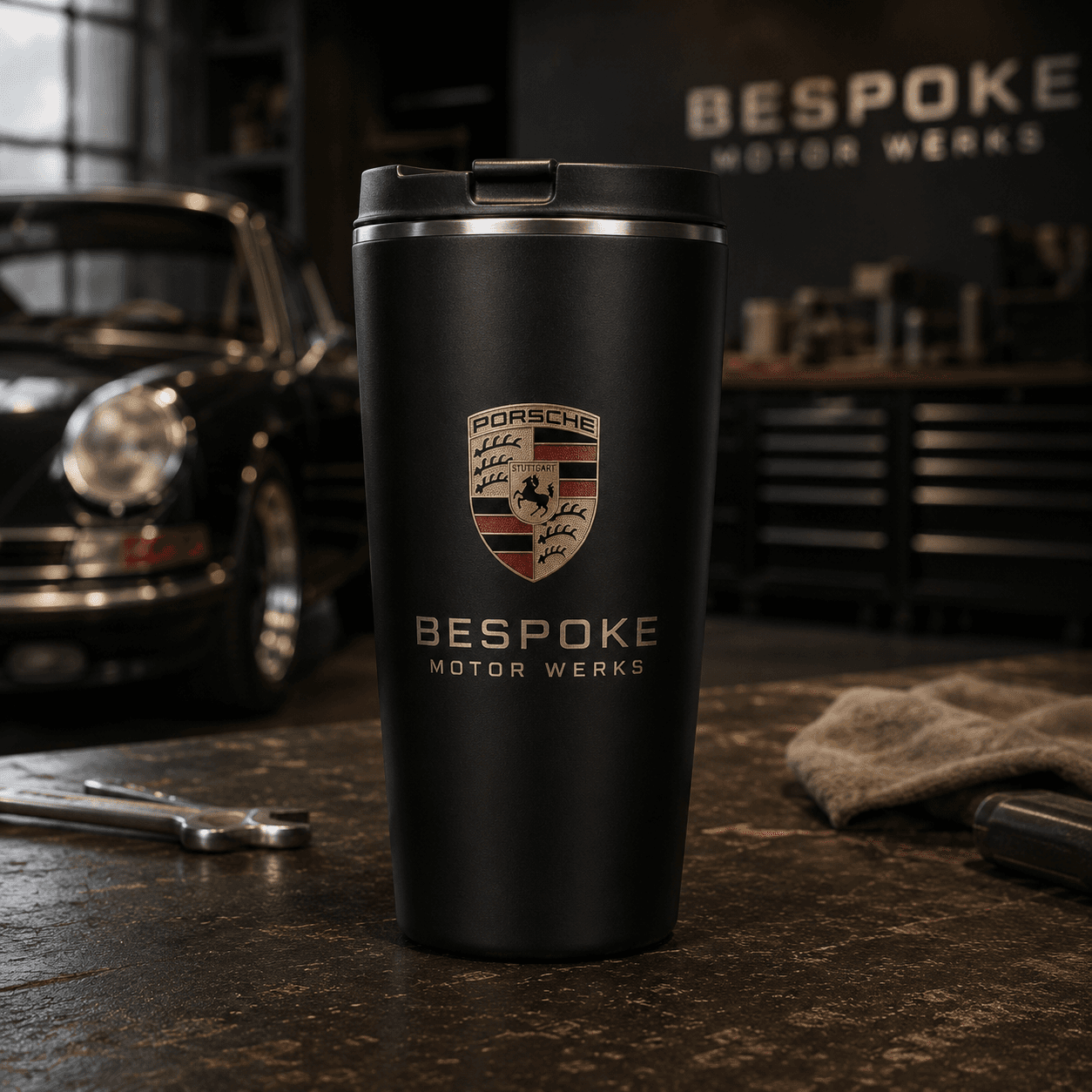 Thermal Mug — Werks Mark — holding photograph