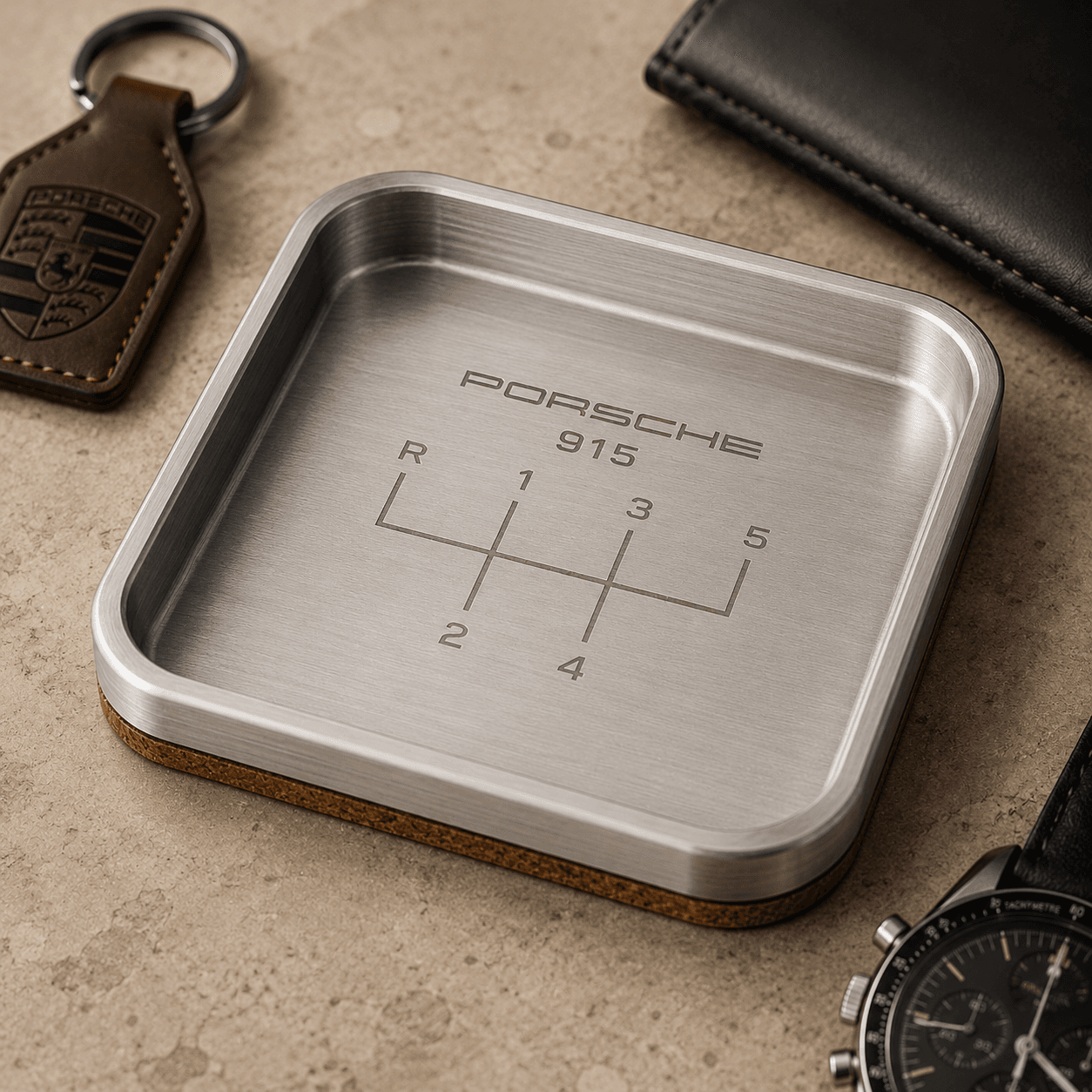 Aluminum Shift Pattern Tray — holding photograph